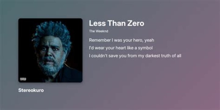 LYRICS: The Weeknd – Less Than Zero